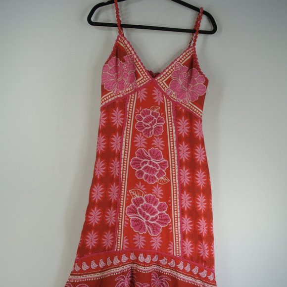 NEW Farm Rio Summer Sunrise Mixed Palm Maxi Dress Size M #1434 - Picture 7 of 13